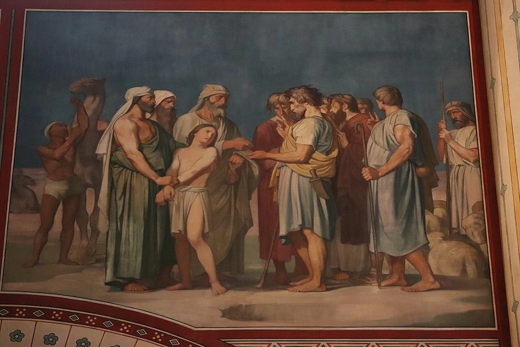 Hippolyte Flandrin - Murales dell'Abbazia di Saint, Germain, des, Prés, Giuseppe venduta dai fratelli